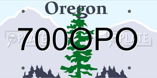 700OPO Oregon License Plate