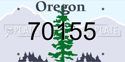 70155 Oregon License Plate