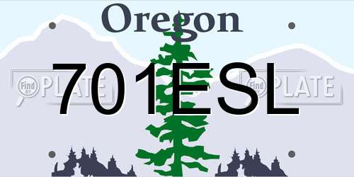 701ESL Oregon License Plate