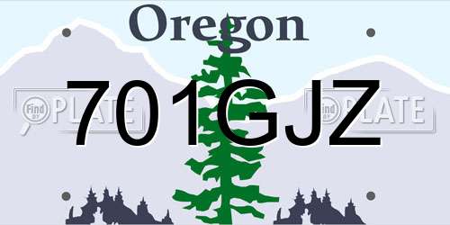 701GJZ Oregon License Plate