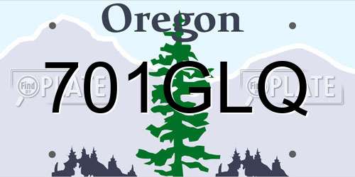 701GLQ Oregon License Plate