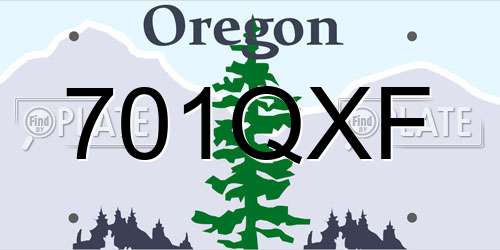 701QXF Oregon License Plate