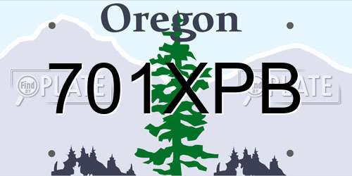 701XPB Oregon License Plate