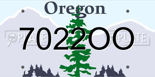 7022OO Oregon License Plate