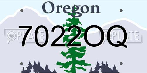 7022OQ Oregon License Plate