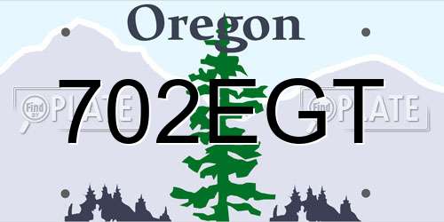702EGT Oregon License Plate