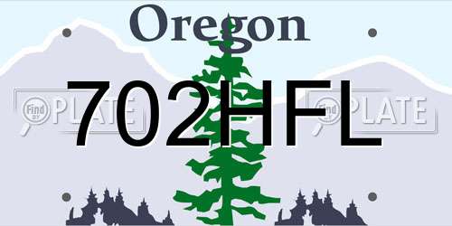 702HFL Oregon License Plate