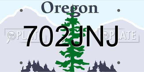 702JNJ Oregon License Plate