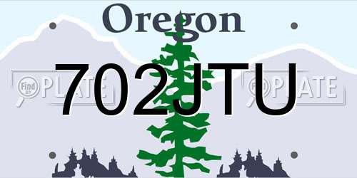 702JTU Oregon License Plate