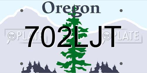 702LJT Oregon License Plate