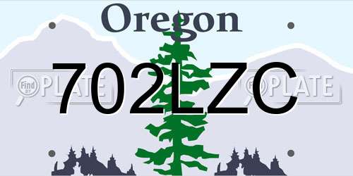 702LZC Oregon License Plate