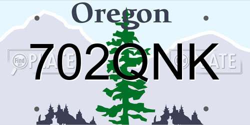 702QNK Oregon License Plate