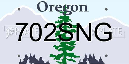 702SNG Oregon License Plate