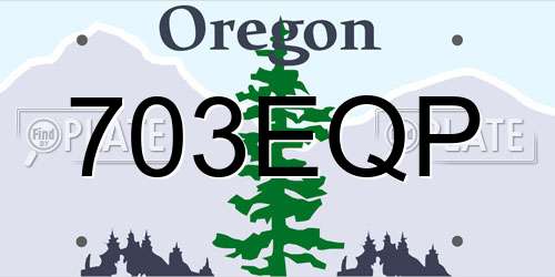 703EQP Oregon License Plate