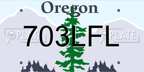 703LFL Oregon License Plate