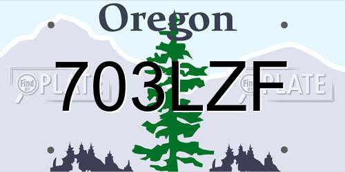 703LZF Oregon License Plate