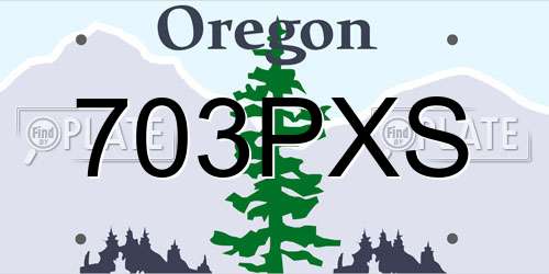 703PXS Oregon License Plate