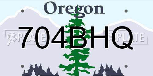 704BHQ Oregon License Plate