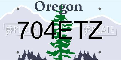 704ETZ Oregon License Plate
