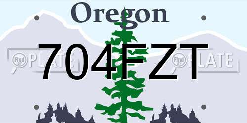 704FZT Oregon License Plate
