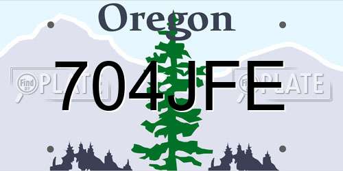 704JFE Oregon License Plate