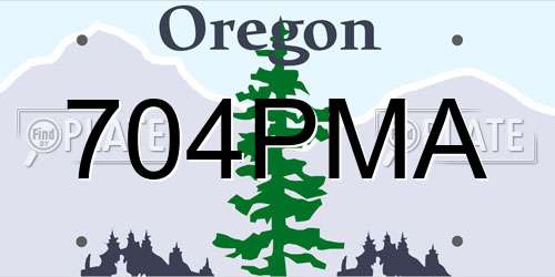 704PMA Oregon License Plate
