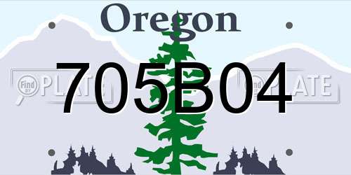 705B04 Oregon License Plate