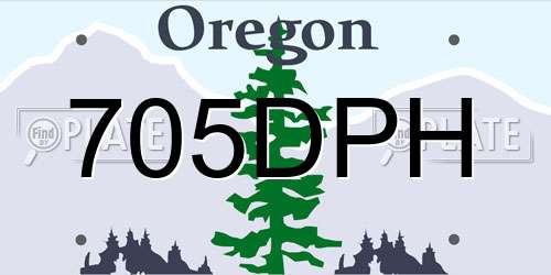 705DPH Oregon License Plate