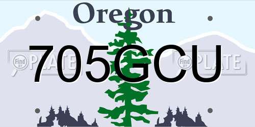 705GCU Oregon License Plate