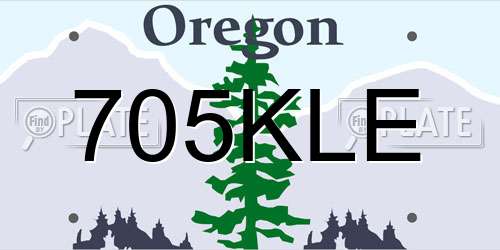 705KLE Oregon License Plate