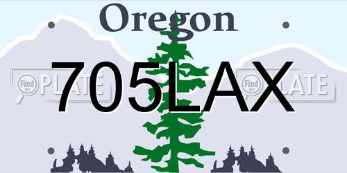 705LAX Oregon License Plate
