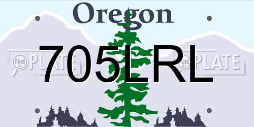 705LRL Oregon License Plate
