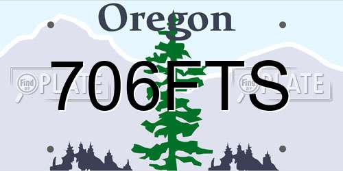 706FTS Oregon License Plate