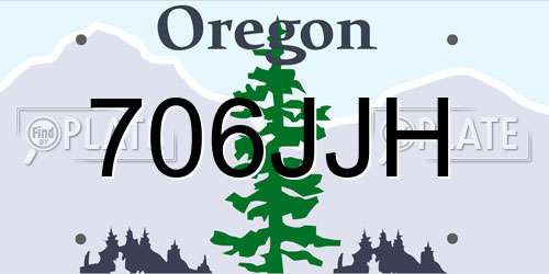 706JJH Oregon License Plate