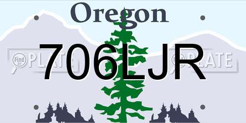 706LJR Oregon License Plate