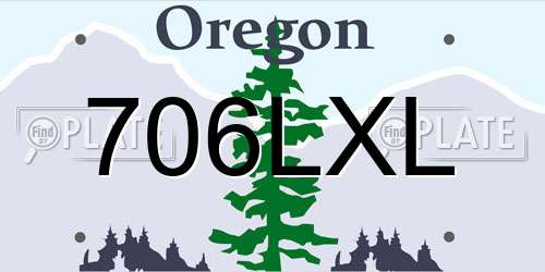 706LXL Oregon License Plate