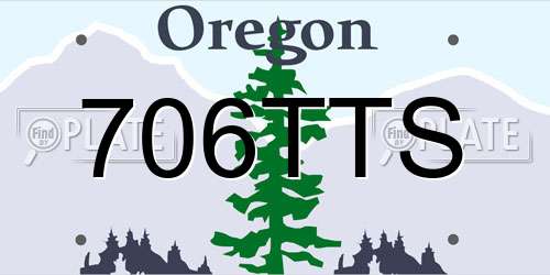 706TTS Oregon License Plate