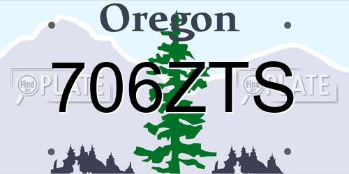 706ZTS Oregon License Plate