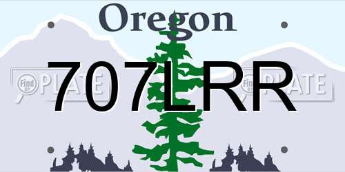 707LRR Oregon License Plate