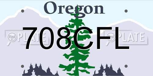 708CFL Oregon License Plate