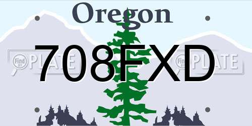 708FXD Oregon License Plate