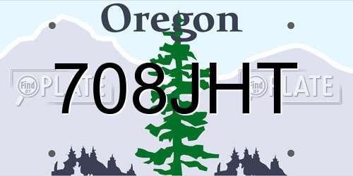 708JHT Oregon License Plate