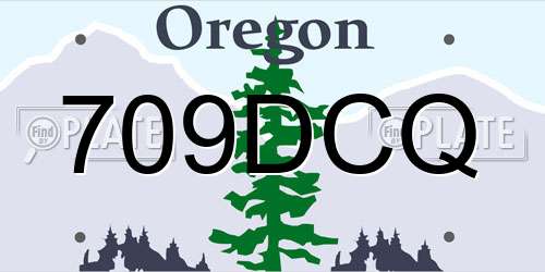 709DCQ Oregon License Plate