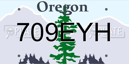 709EYH Oregon License Plate