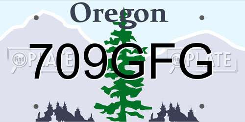 709GFG Oregon License Plate