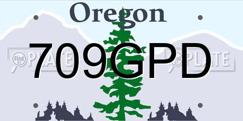 709GPD Oregon License Plate