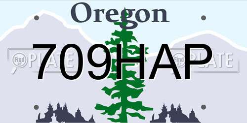 709HAP Oregon License Plate