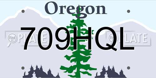 709HQL Oregon License Plate