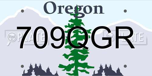 709QGR Oregon License Plate