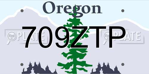 709ZTP Oregon License Plate